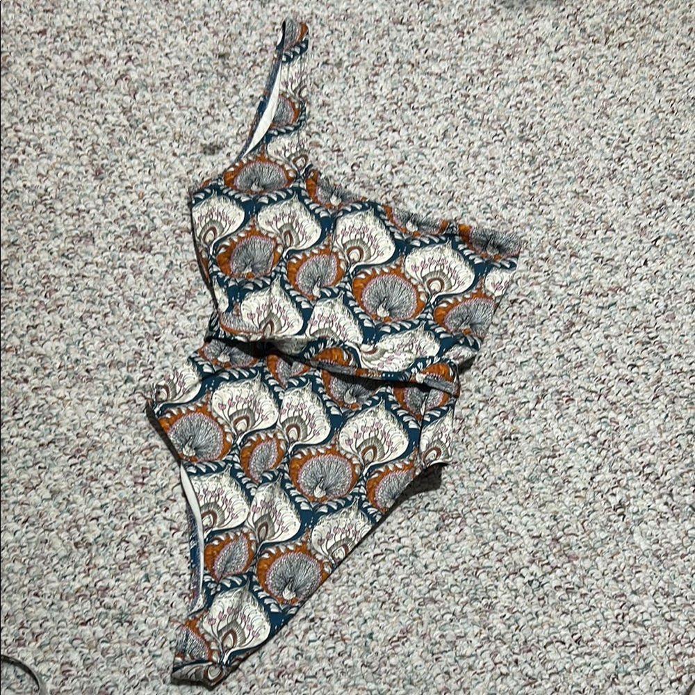 LIDA One-Shoulder Patterned Swimsuit |‎ Italian Swimwear | Size 4